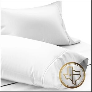 Texas Linen Co. 100% Egyptian Cotton King Size Pillow Cases Set Of 2